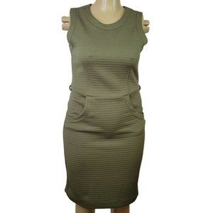 Sharagano Hunter Green Stretch Sheath Dress With
